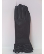 Дамски ръкавици естествена кожа Черни S